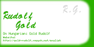 rudolf gold business card